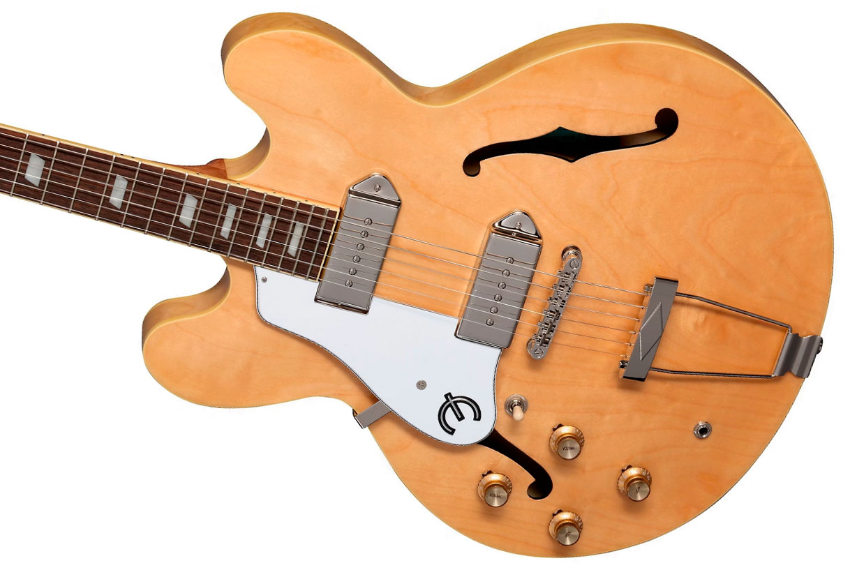 Epiphone Casino Archtop 2023 Lh Gaucher 2s P90 Ht Lau - Natural - Semi-Hollow E-Gitarre - Variation 3