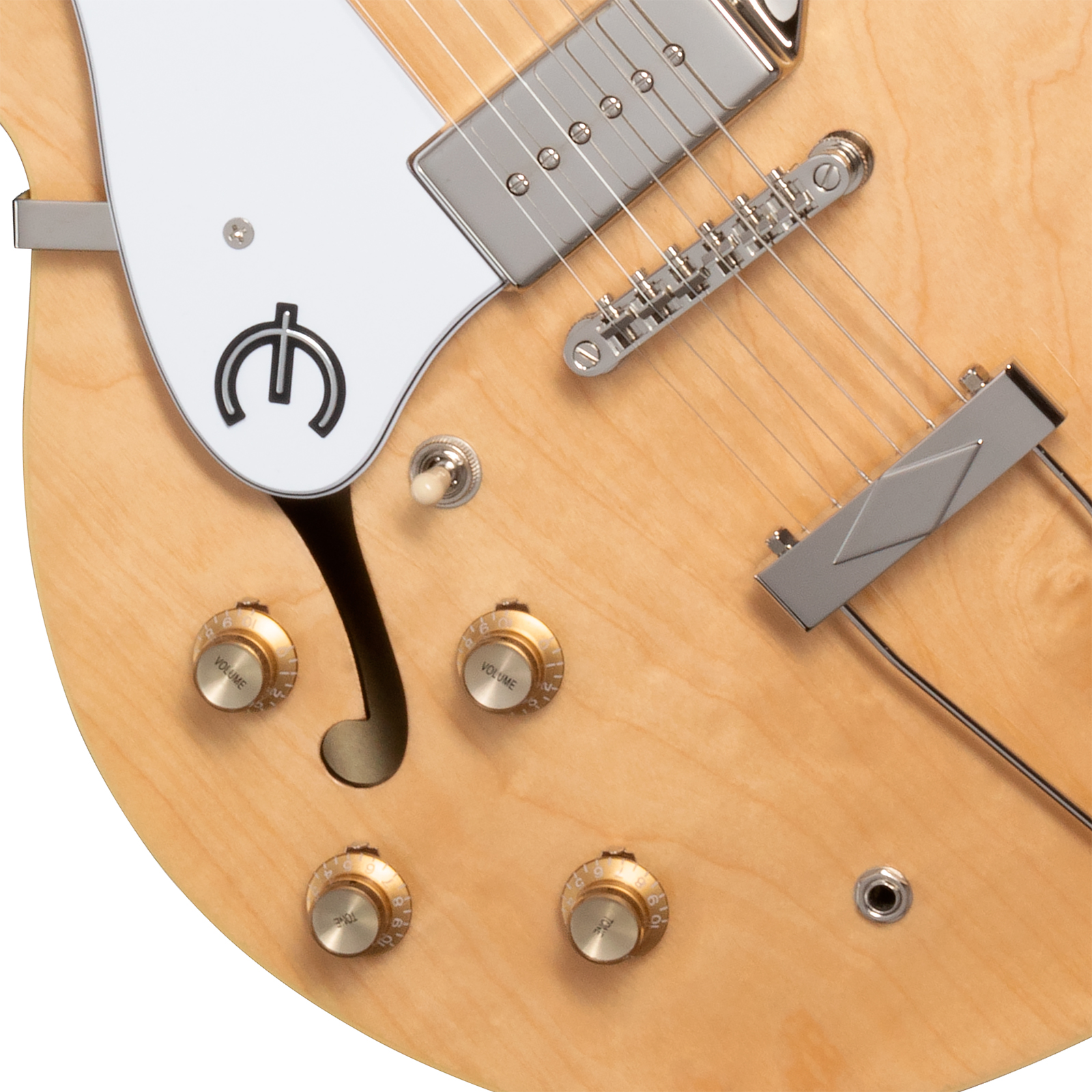 Epiphone Casino Lh Original Archtops Gaucher 2s P90 Ht Rw - Natural - Semi-Hollow E-Gitarre - Variation 3