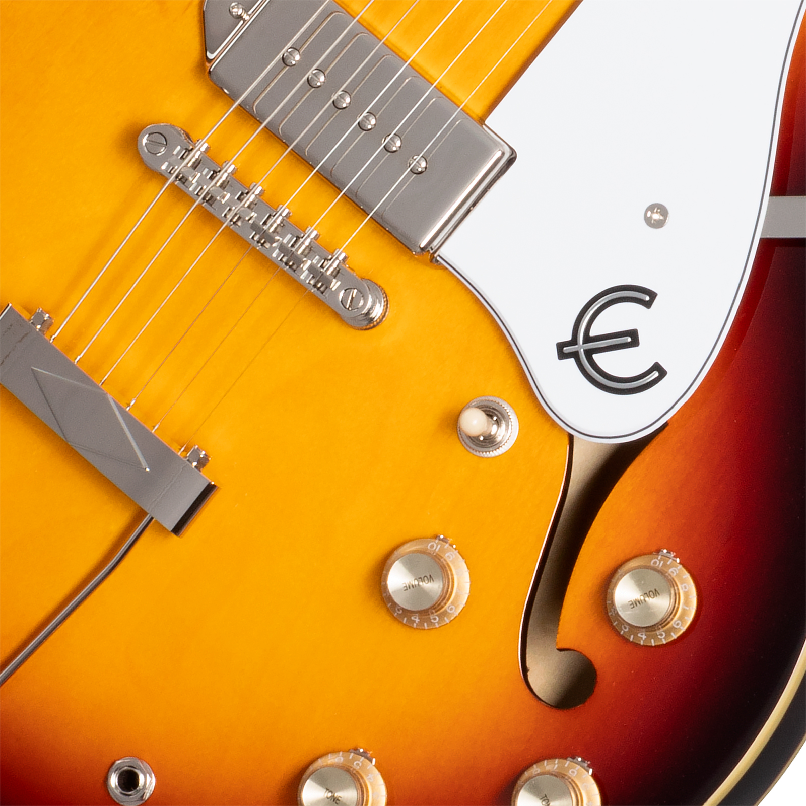Epiphone Casino Original Archtops 2s P90 Ht Rw - Vintage Sunburst - Semi-Hollow E-Gitarre - Variation 3