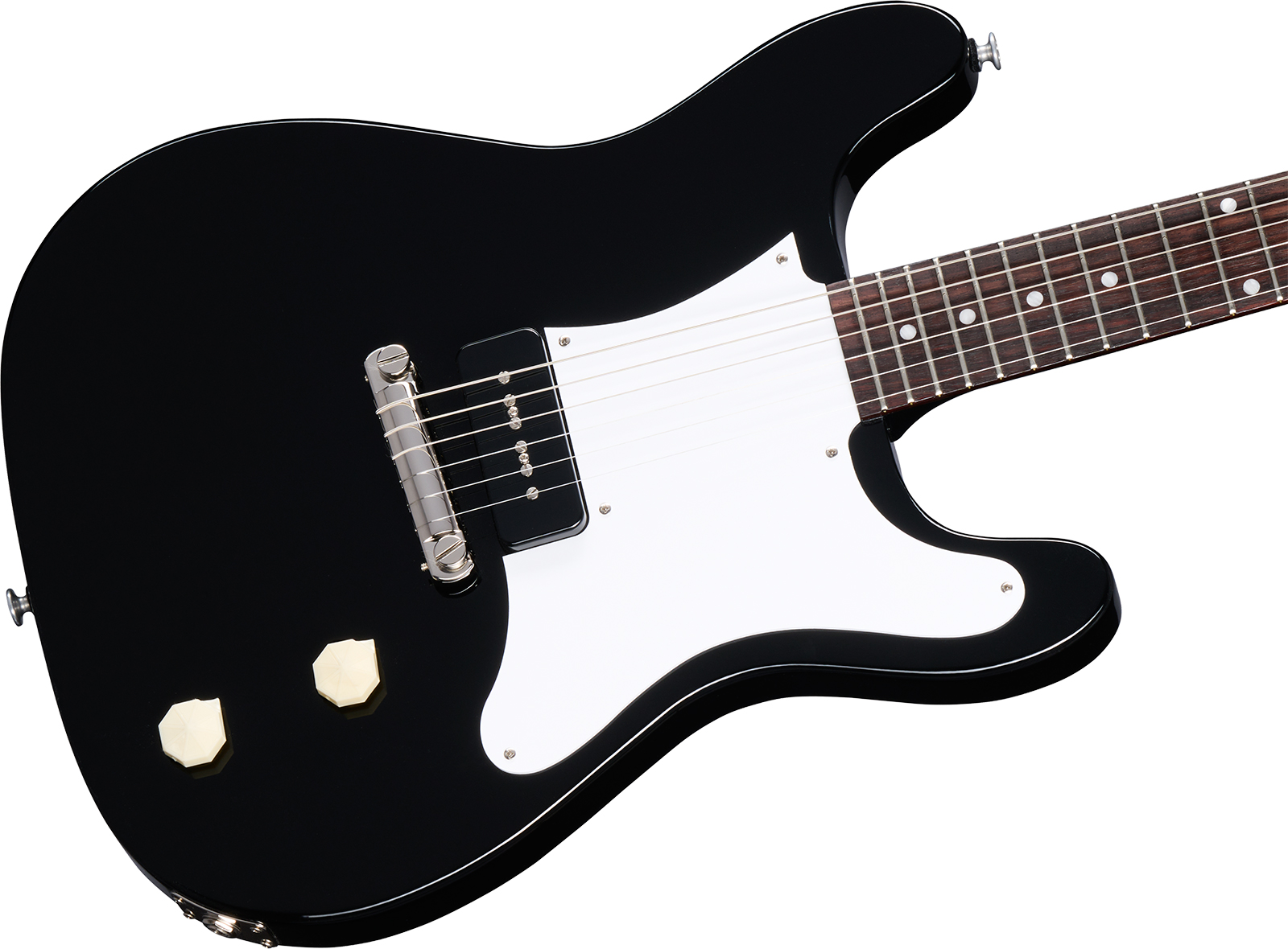 Epiphone Coronet Original Usa 1s P90 Ht Rw - Ebony - Retro-Rock-E-Gitarre - Variation 3