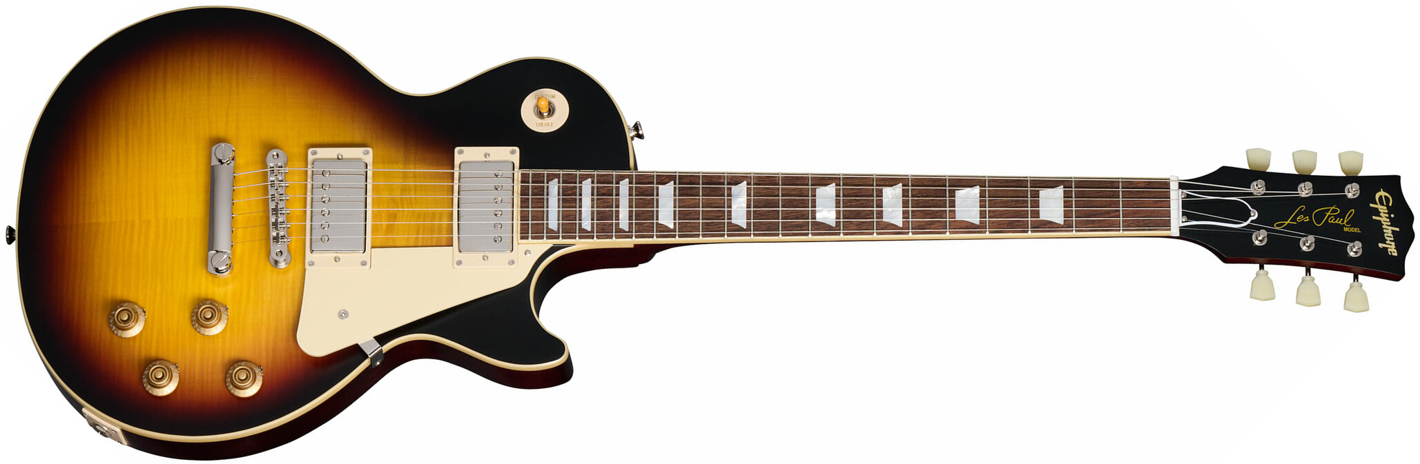 Epiphone 1959 Les Paul Standard Inspired By 2h Gibson Ht Lau - Vos Tobacco Burst - Single-Cut-E-Gitarre - Main picture