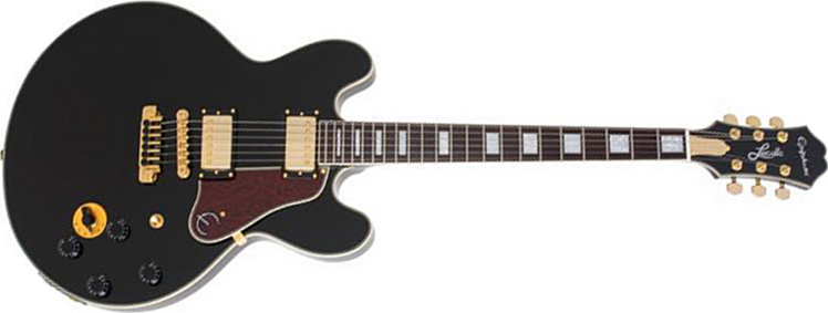 Epiphone B.b. King Lucille Gh - Ebony - Semi-Hollow E-Gitarre - Main picture