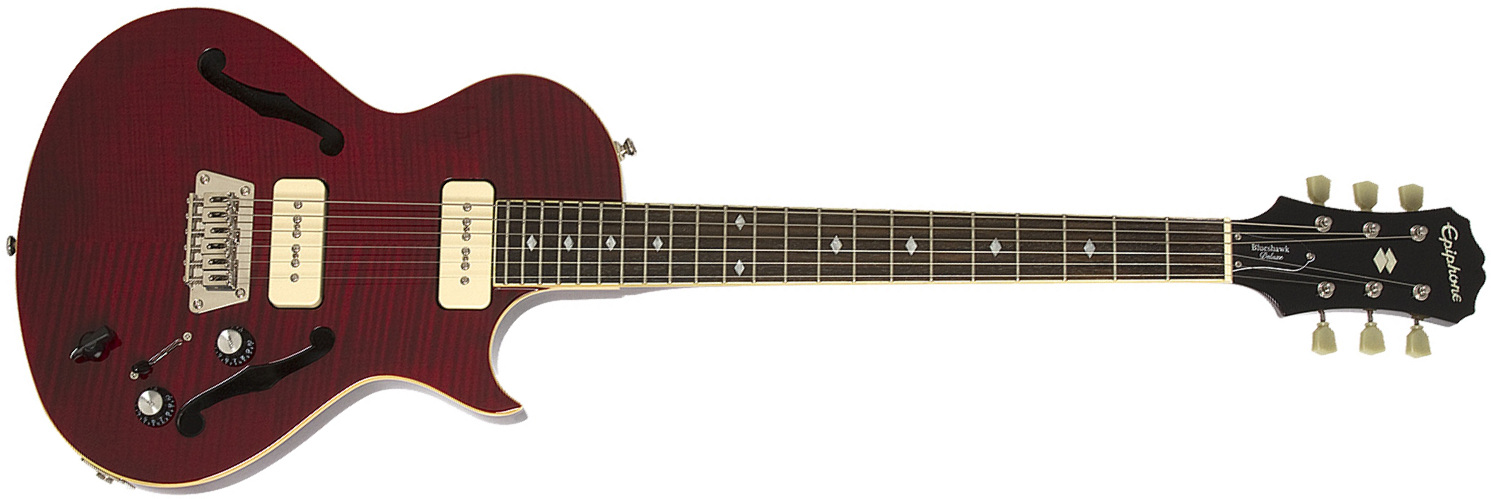 Epiphone Blueshawk Deluxe Ch - Wine Red - Semi-Hollow E-Gitarre - Main picture