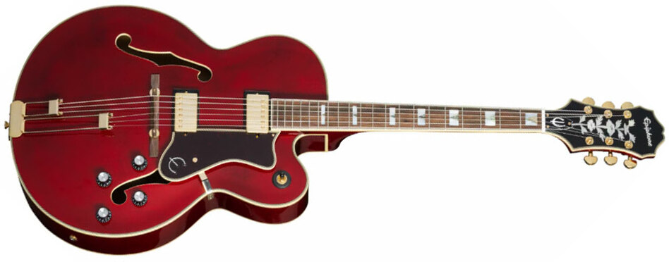 Epiphone Broadway Archtop 2h Ht Lau - Dark Wine Red - Hollowbody E-Gitarre - Main picture