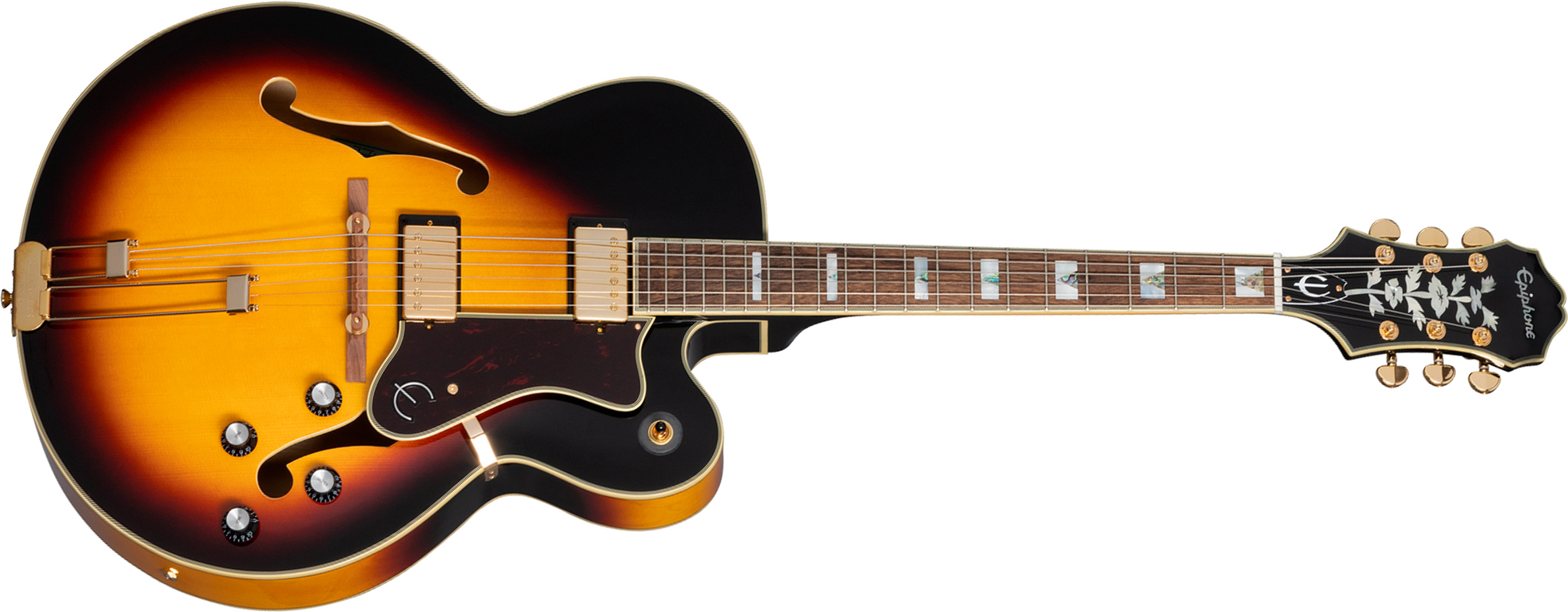 Epiphone Broadway Original Archtops 2h Ht Rw - Vintage Sunburst - Hollowbody E-Gitarre - Main picture