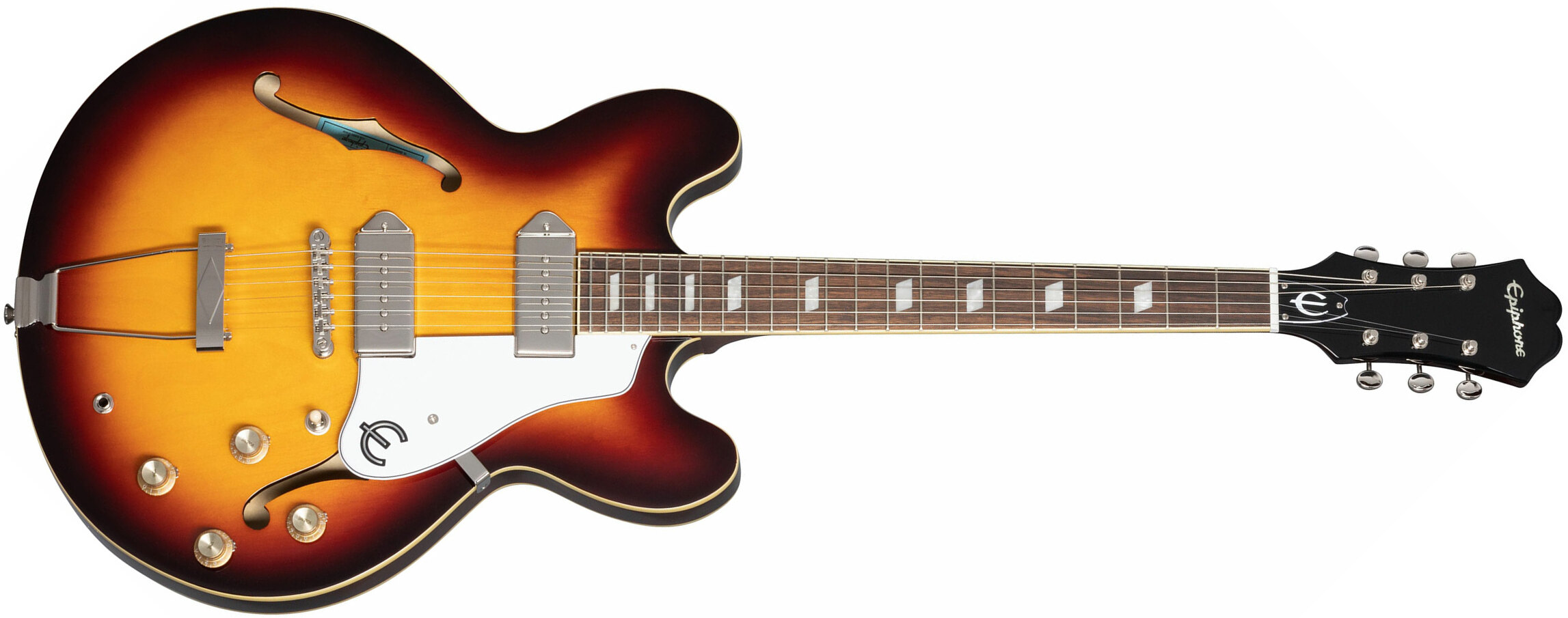 Epiphone Casino Archtop 2023 2s P90 Ht Lau - Vintage Sunburst - Semi-Hollow E-Gitarre - Main picture