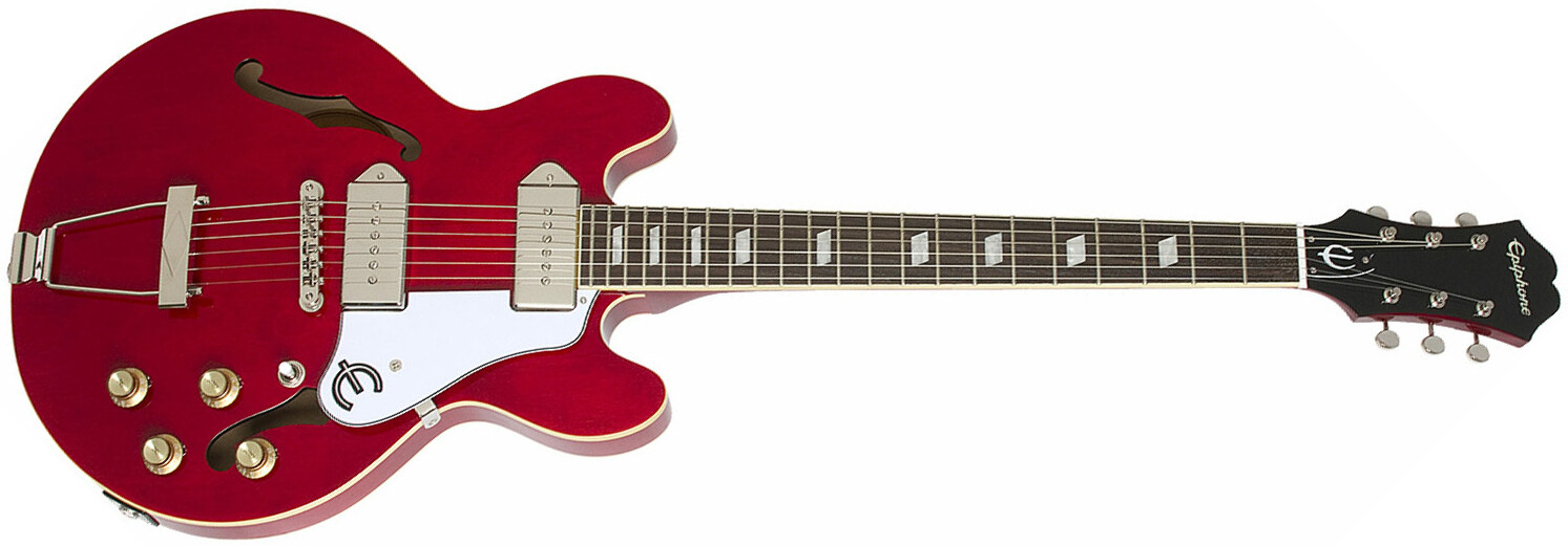 Epiphone Casino Coupe 2p90 Ht Pf - Cherry - Semi-Hollow E-Gitarre - Main picture