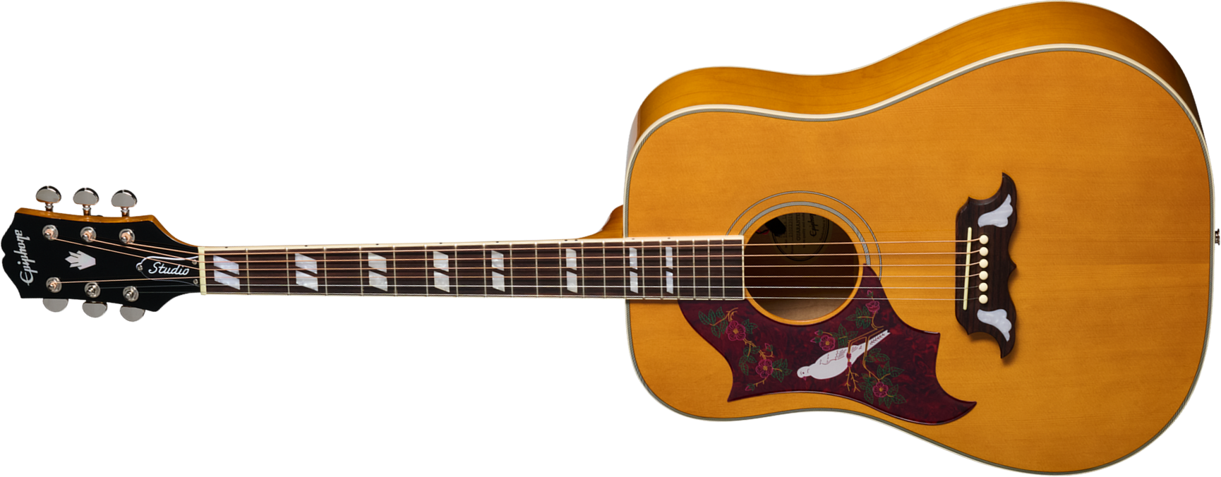 Epiphone Dove Studio Lh Gaucher Ibg Dreadnought Epicea Erable Rw - Natural - Folk-Gitarre - Main picture