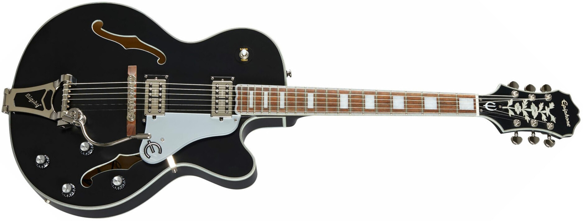 Epiphone Emperor Swingster Archtop 2h Trem Lau - Black Aged Gloss - Hollowbody E-Gitarre - Main picture