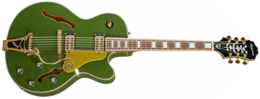 Epiphone Emperor Swingster Archtop 2h Trem Lau - Forest Green Metallic - Hollowbody E-Gitarre - Main picture