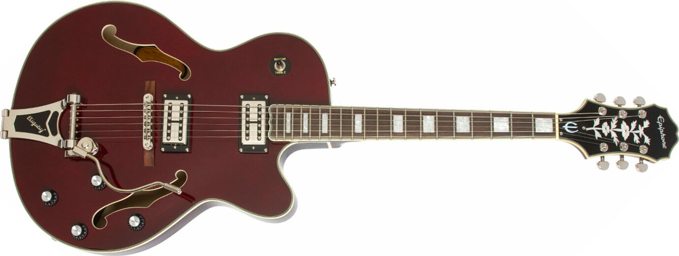 Epiphone Emperor Swingster Bigsby Gh - Wine Red - Hollowbody E-Gitarre - Main picture