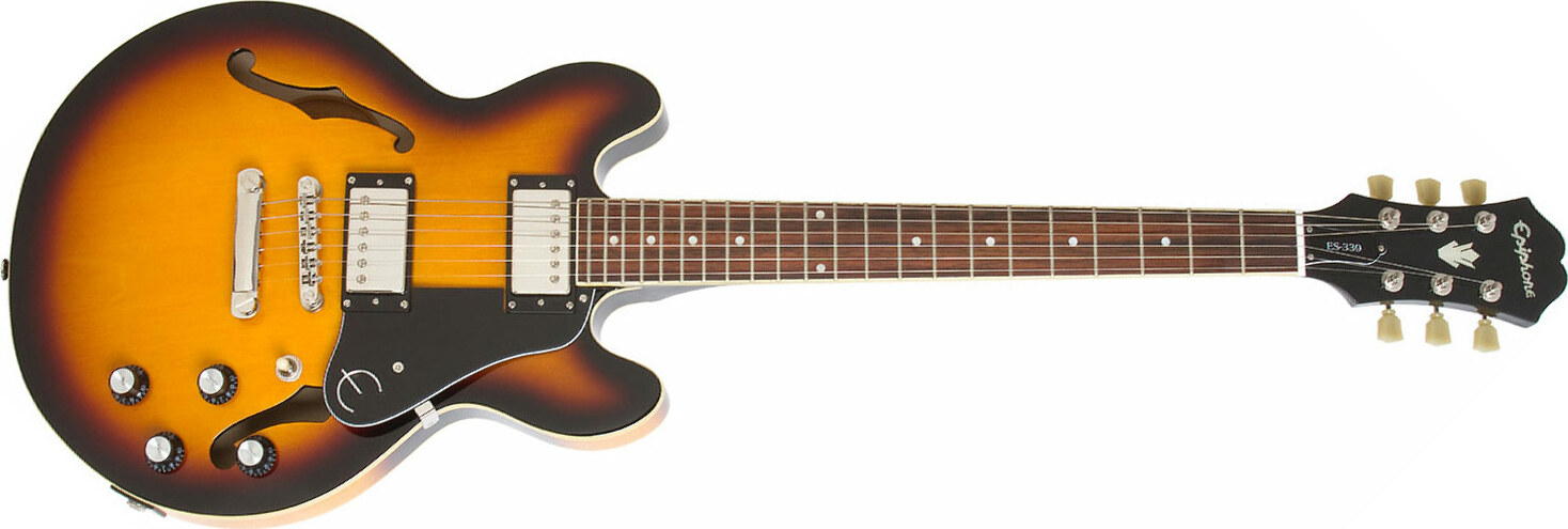 Epiphone Es-339 Pro Ch - Vintage Sunburst - Semi-Hollow E-Gitarre - Main picture