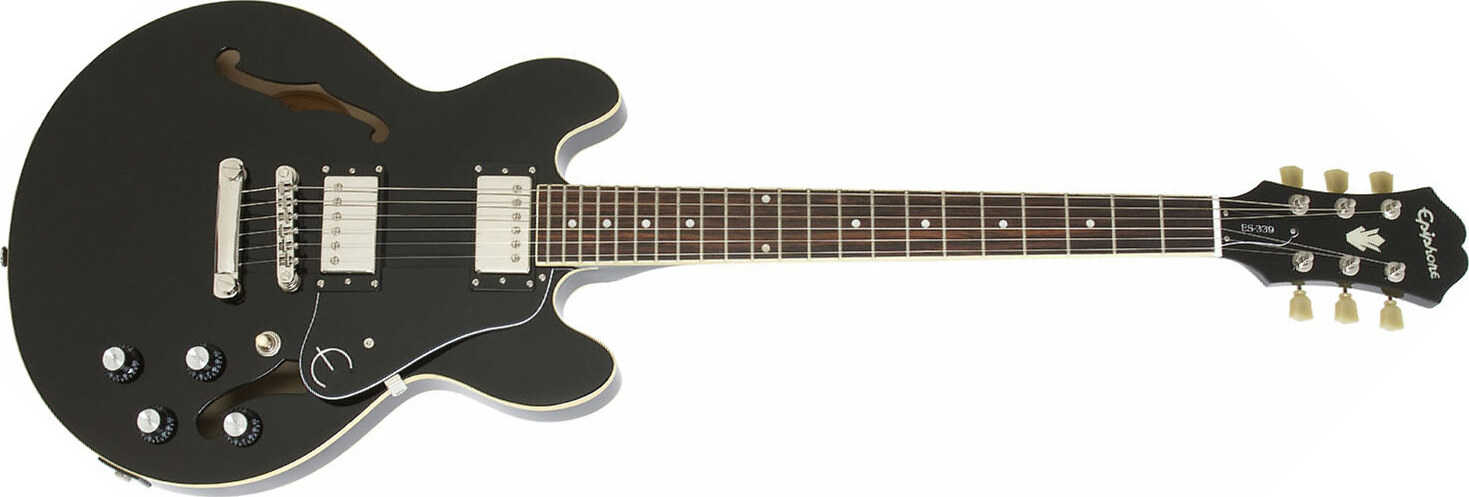 Epiphone Es-339 Pro Ch - Ebony - Semi-Hollow E-Gitarre - Main picture