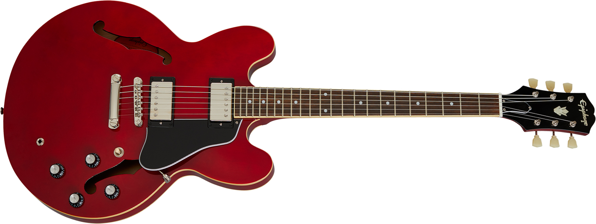 Epiphone Es335 Ibg 2h Ht Rw - Cherry - Semi-Hollow E-Gitarre - Main picture