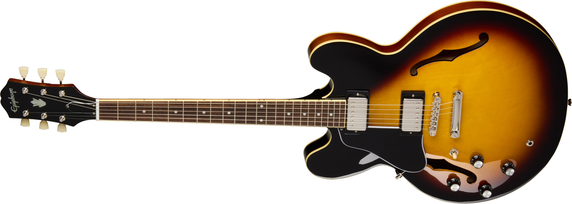Epiphone Es335 Lh Ibg Original Gaucher 2h Ht Rw - Vintage Sunburst - E-Gitarre für Linkshänder - Main picture