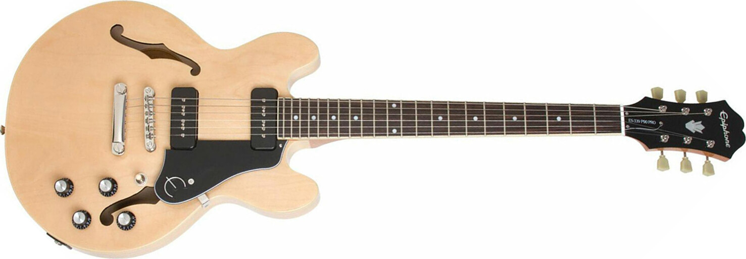 Epiphone Es339 P90 Pro - Natural - Semi-Hollow E-Gitarre - Main picture