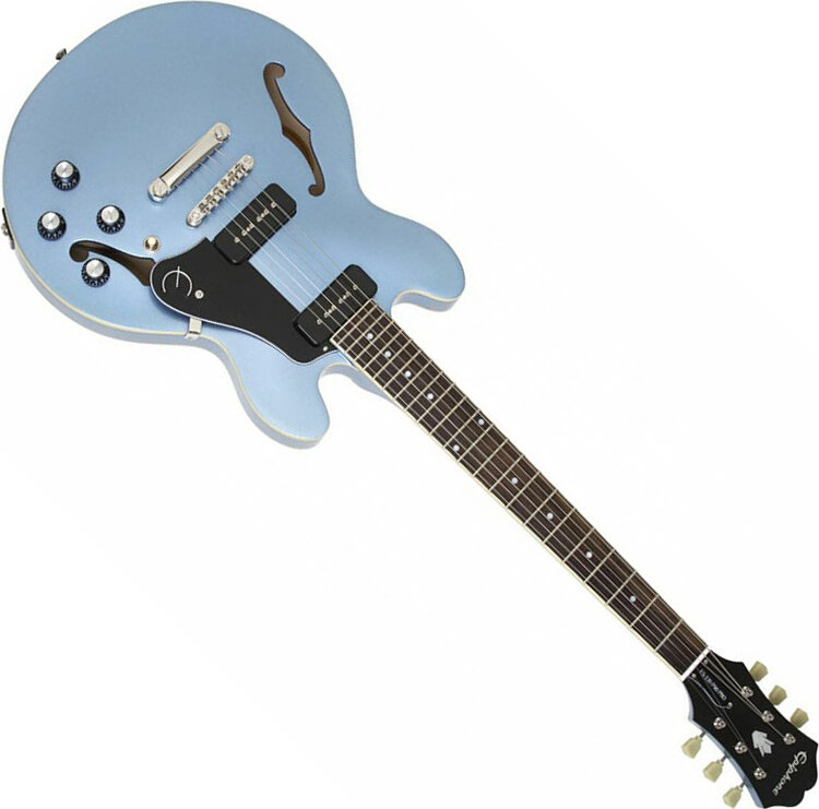 Epiphone Es339 P90 Pro Ltd Run 2014 Ch Pelham Blue - Semi-Hollow E-Gitarre - Main picture