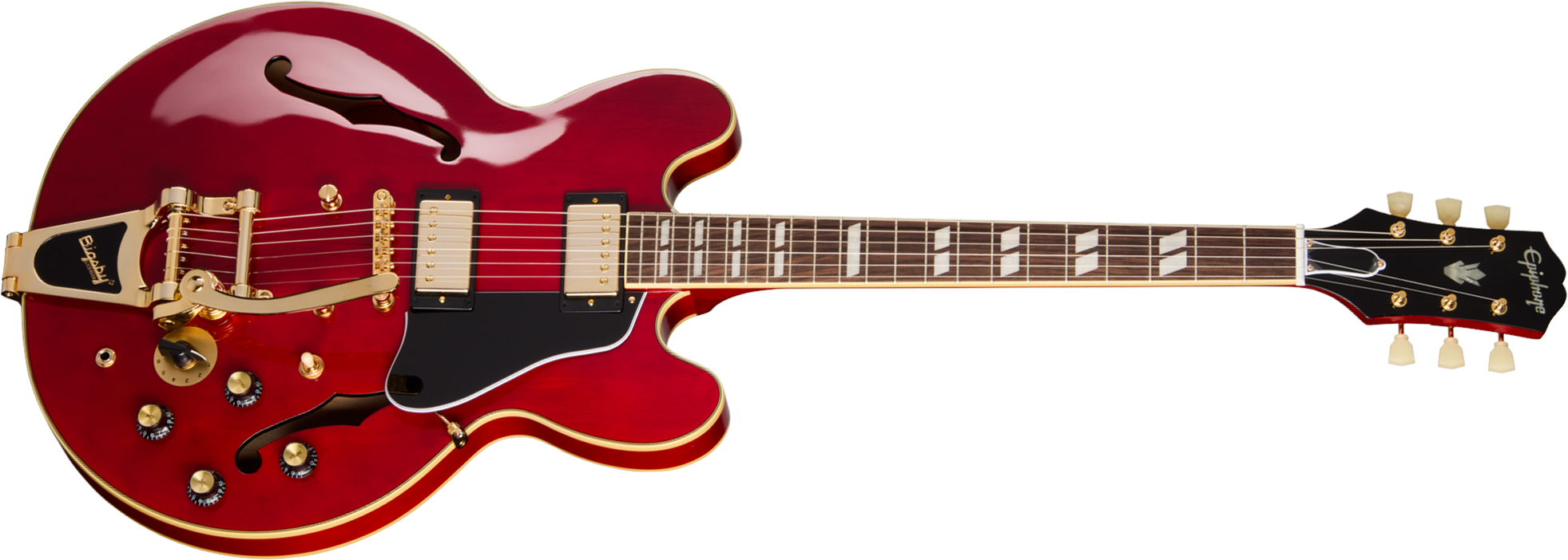 Epiphone Es345 Back To The Future Ltd 2h Trem Bigsby  Rw - Cherry Red - Semi-Hollow E-Gitarre - Main picture