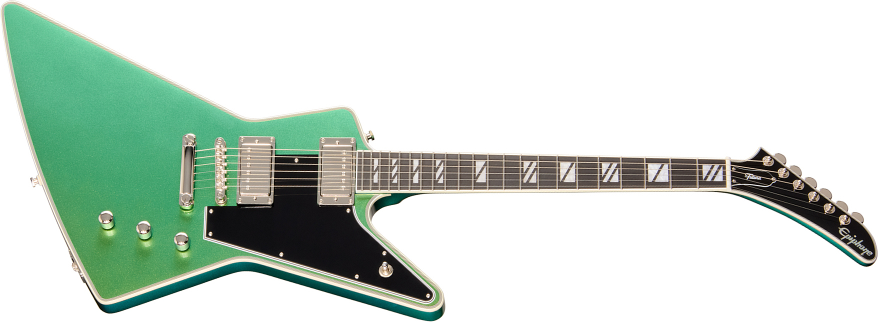 Epiphone Explorer Custom Futura Ibg 2h Ht Eb - Dragonfly Shift - E-Gitarre aus Metall - Main picture