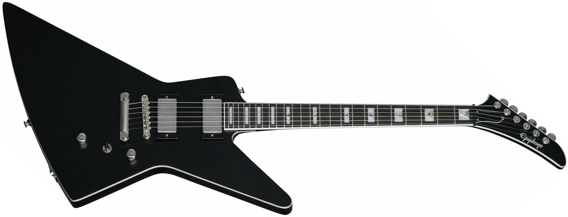 Epiphone Extura Prophecy Inspired By / Modern 2h Fishman Fluence  Ht Eb - Aged Jet Black Metallic - E-Gitarre aus Metall - Main picture
