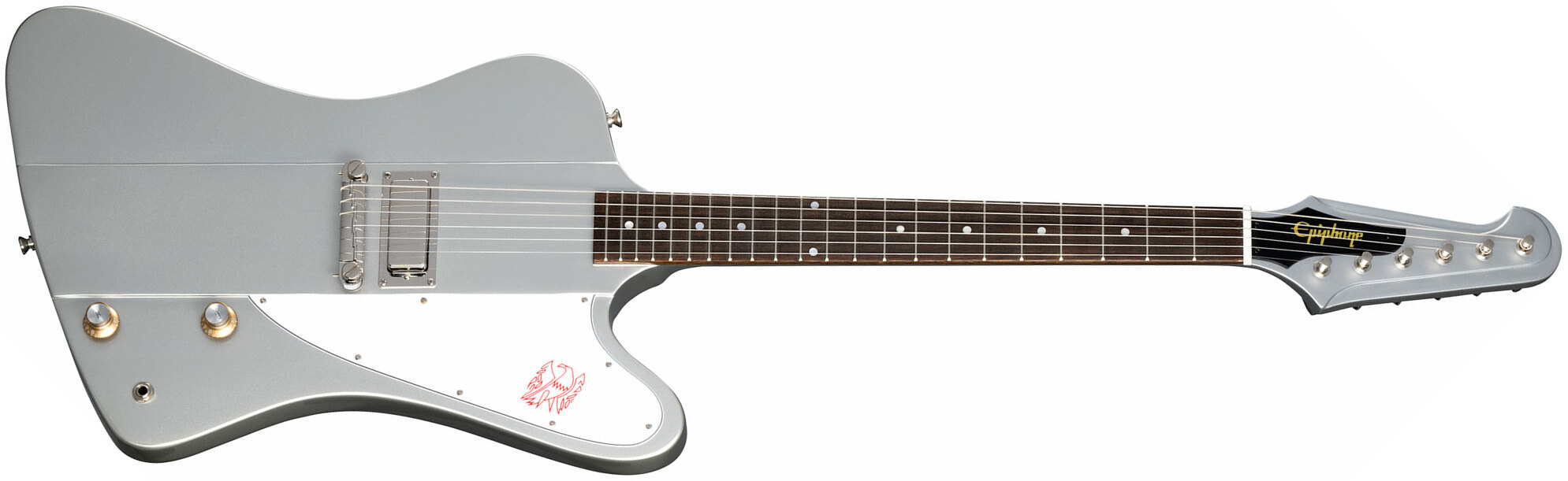 Epiphone Firebird I 1963 Inspired By Gibson Custom 1mh Ht Lau - Silver Mist - Retro-Rock-E-Gitarre - Main picture