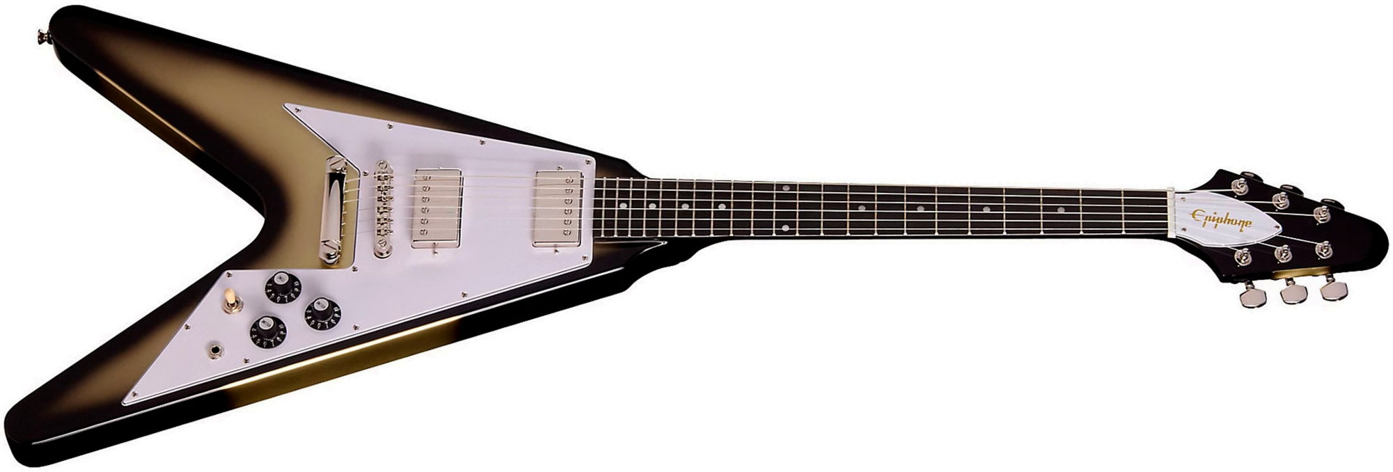 Epiphone Flying V 2h Ht Eb - Silverburst - E-Gitarre aus Metall - Main picture