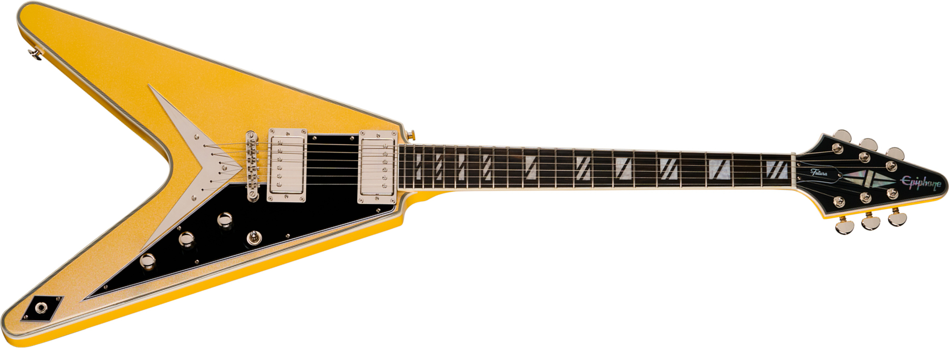 Epiphone Flying V Custom Futura Ibg 2h Ht Eb - Solaris Shift - E-Gitarre aus Metall - Main picture