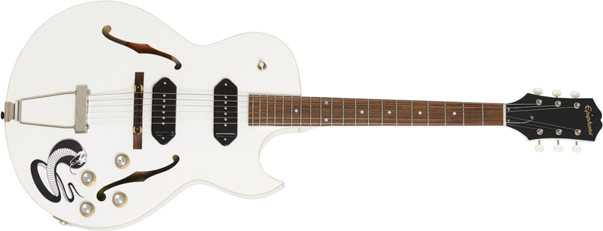 Epiphone George Thorogood Es-125tdc White Fang 2p90 Ht Pf - Bone White - Semi-Hollow E-Gitarre - Main picture