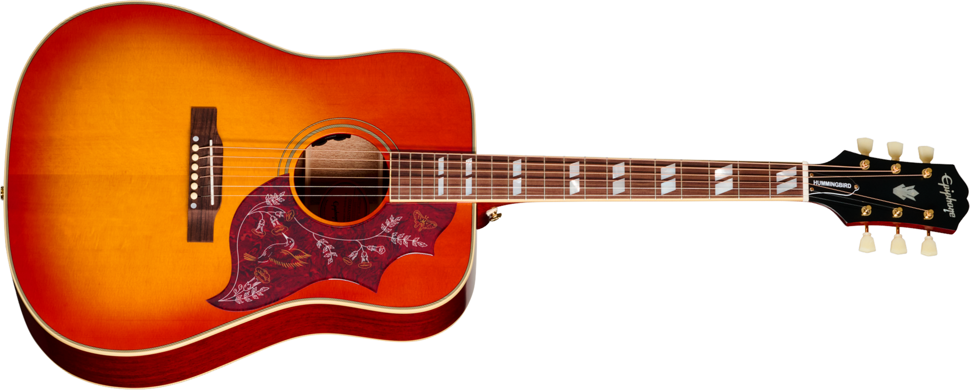 Epiphone Hummingbird Standard Ibg Dreadnought Epicea Acajou Rw - Cherry Sunburst - Folk-Gitarre - Main picture