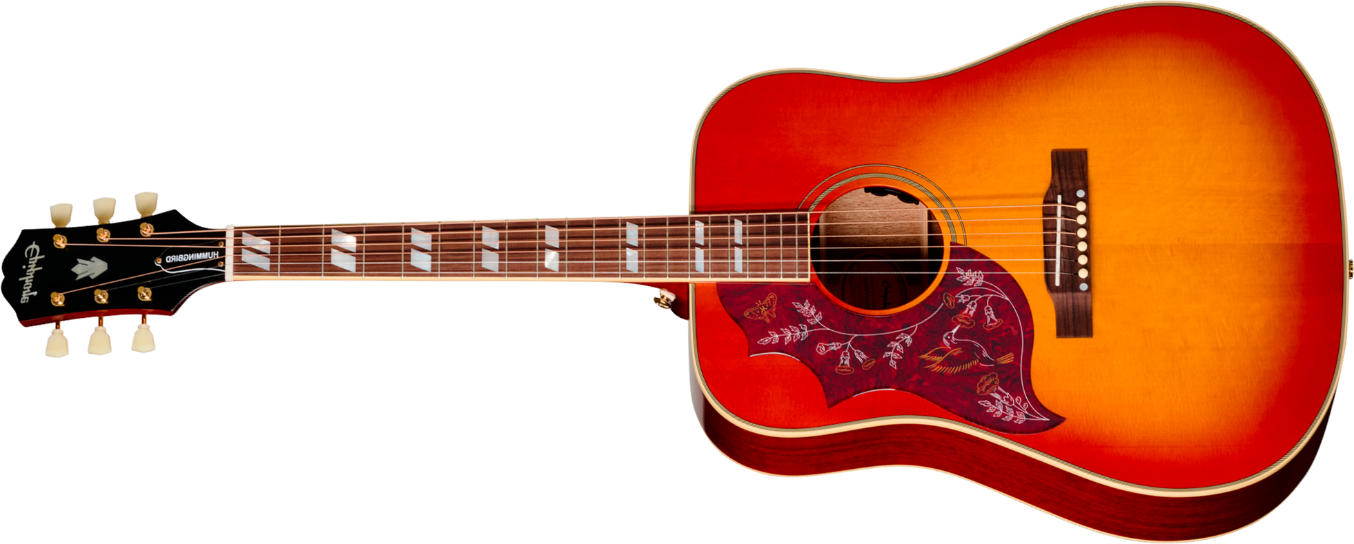 Epiphone Hummingbird Standard Ibg Dreadnought Epicea Acajou Rw - Cherry Sunburst - Folk-Gitarre - Main picture