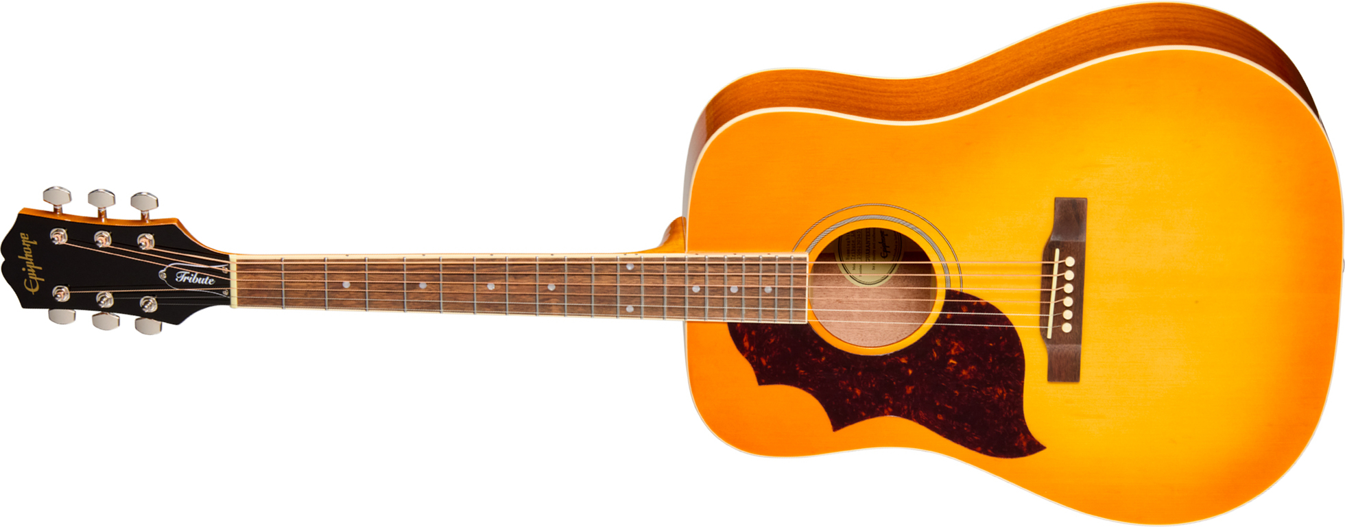 Epiphone Hummingbird Tribute Lh Dreadnought Shsc Gaucher Epicea Acajou Lau - Heritage Sunburst - Folk-Gitarre - Main picture
