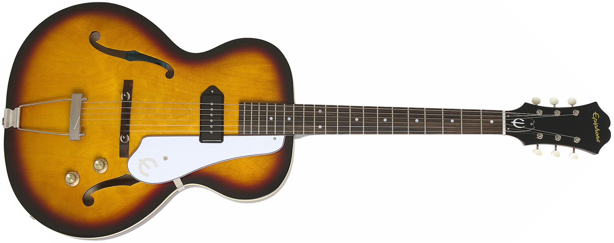 Epiphone Inspired By 1966 Century 2016 - Aged Gloss Vintage Sunburst - Semi-Hollow E-Gitarre - Main picture