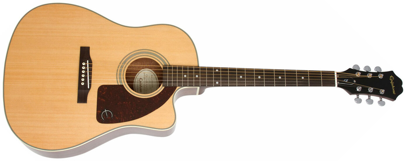 Epiphone J-15 Ec Deluxe Dreadnought Cw Epicea Acajou Lau - Natural - Elektroakustische Gitarre - Main picture