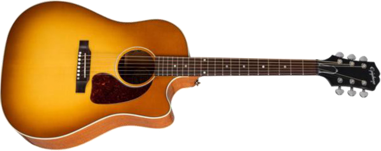 Epiphone J-45 Standard Ec Dreadnought Cw Epicea Acajou Lau - Vintage Sunburst - Folk-Gitarre - Main picture
