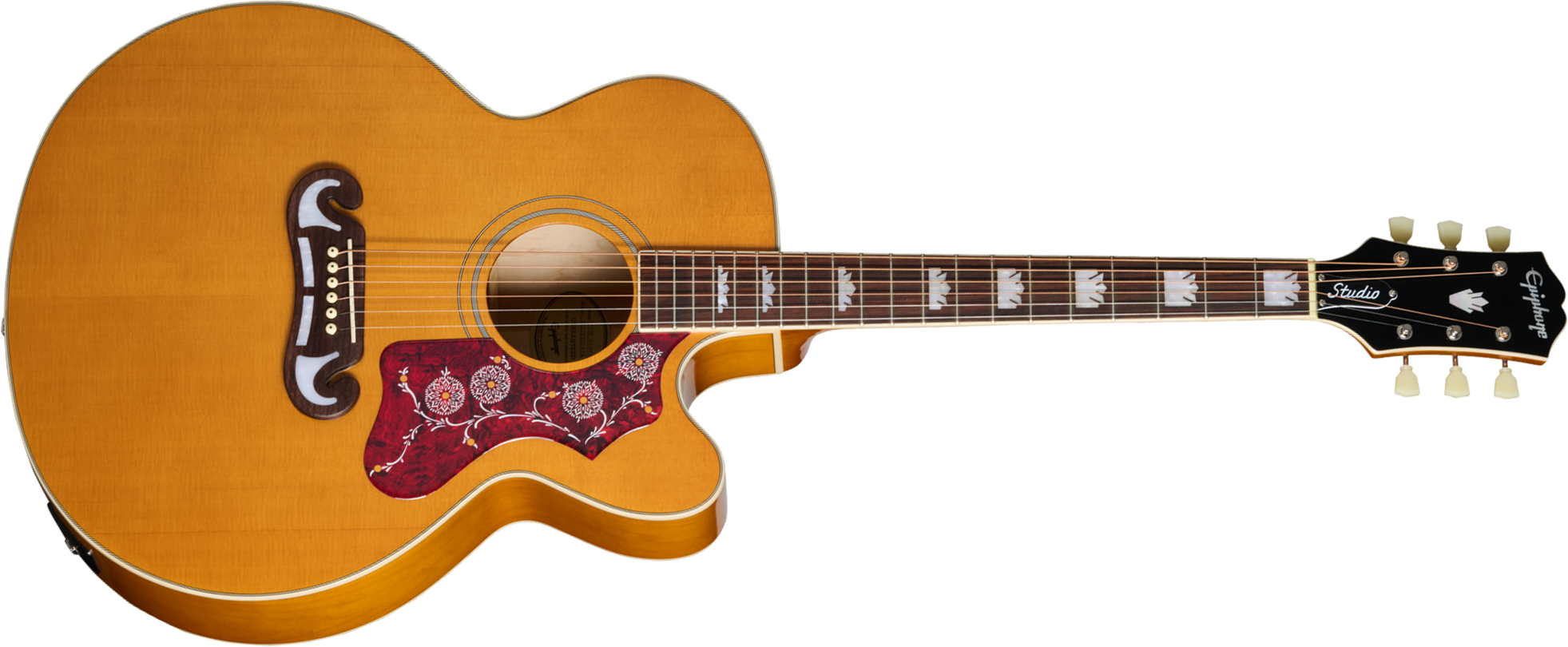Epiphone J200 Studio Ec Ibg Jumbo Cw Epicea Acajou Rw - Natural - Folk-Gitarre - Main picture