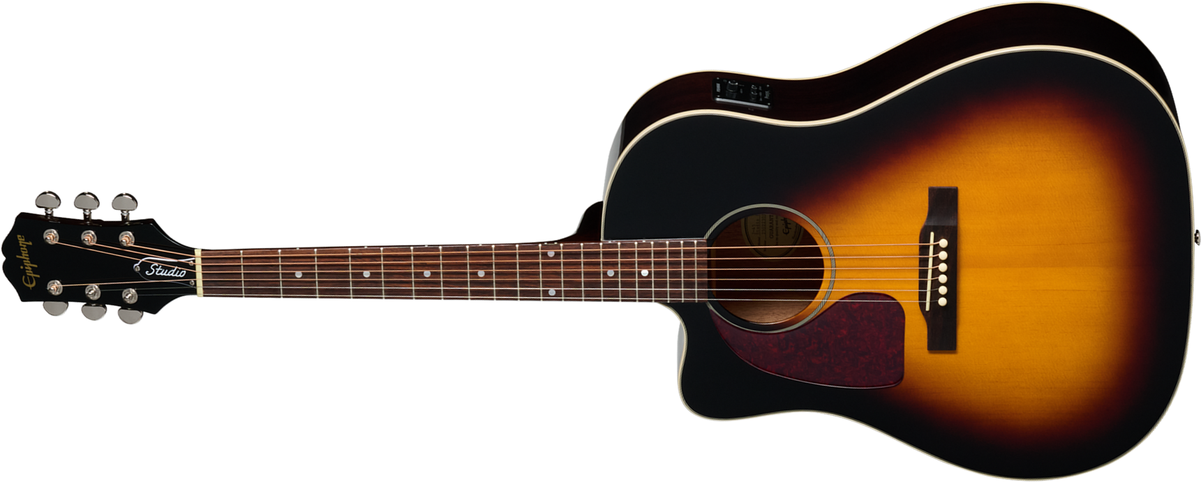 Epiphone J45 Studio Ec Lh Gaucher Ibg Dreadnought Cw Epicea Acajou Rw - Vintage Sunburst - Folk-Gitarre - Main picture