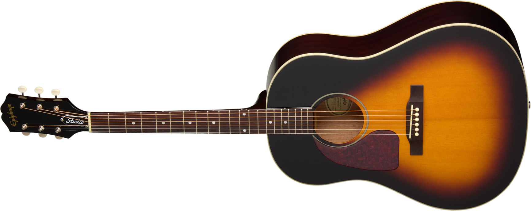 Epiphone J45 Studio Lh Gaucher Ibg Dreadnought Epicea Acajou Rw - Vintage Sunburst - Folk-Gitarre - Main picture