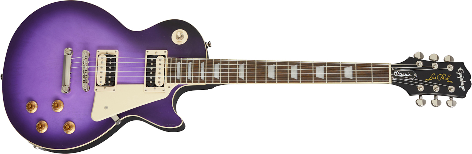 Epiphone Les Paul Classic 2h Ht Rw - Worn Purple - Single-Cut-E-Gitarre - Main picture