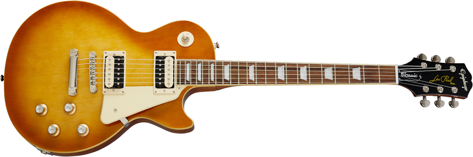 Epiphone Les Paul Classic Modern 2020 2h Ht Lau - Honey Burst - Single-Cut-E-Gitarre - Main picture