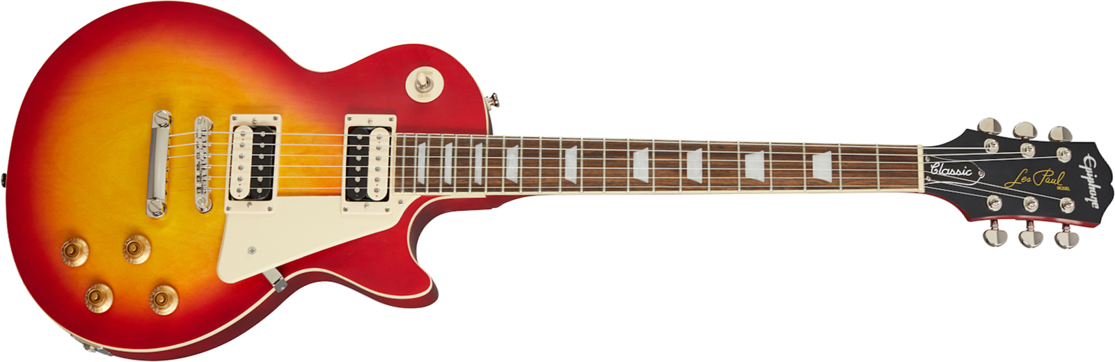 Epiphone Les Paul Classic Worn 2020 Hh Ht Rw - Worn Heritage Cherry Sunburst - Single-Cut-E-Gitarre - Main picture