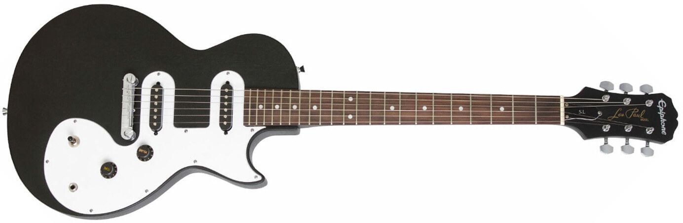 Epiphone Les Paul Melody Maker E1 2s Ht - Ebony - Single-Cut-E-Gitarre - Main picture