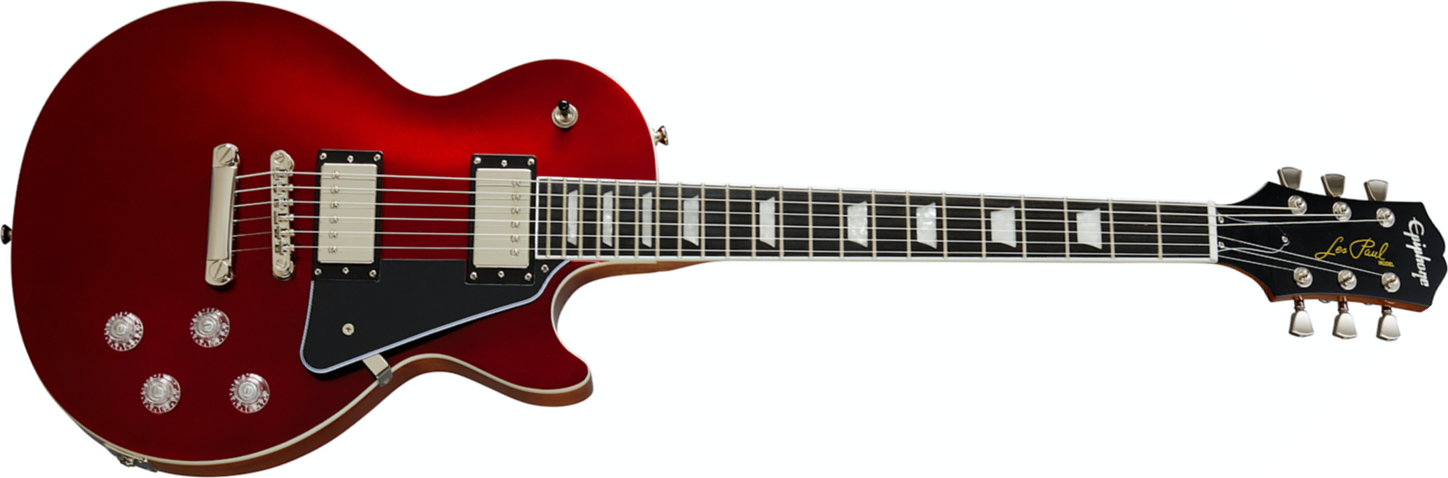 Epiphone Les Paul Modern 2h Ht Eb - Vintage Sparkling Burgundy - Single-Cut-E-Gitarre - Main picture