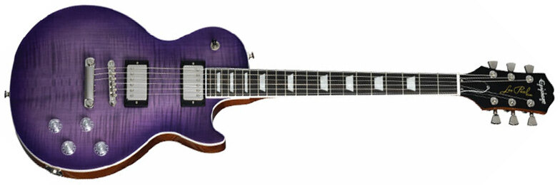 Epiphone Les Paul Modern Figured Inspired By 2h Ht Eb - Purple Burst - Single-Cut-E-Gitarre - Main picture