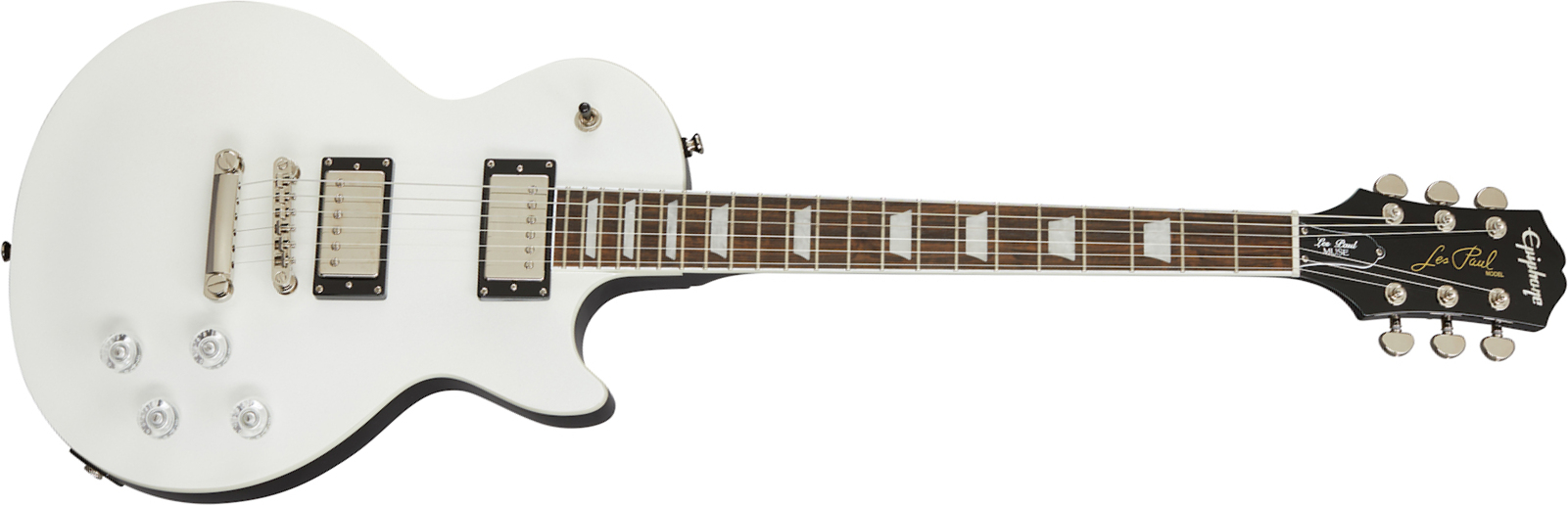 Epiphone Les Paul Muse Modern 2h Ht Lau - Pearl White Metallic - Single-Cut-E-Gitarre - Main picture