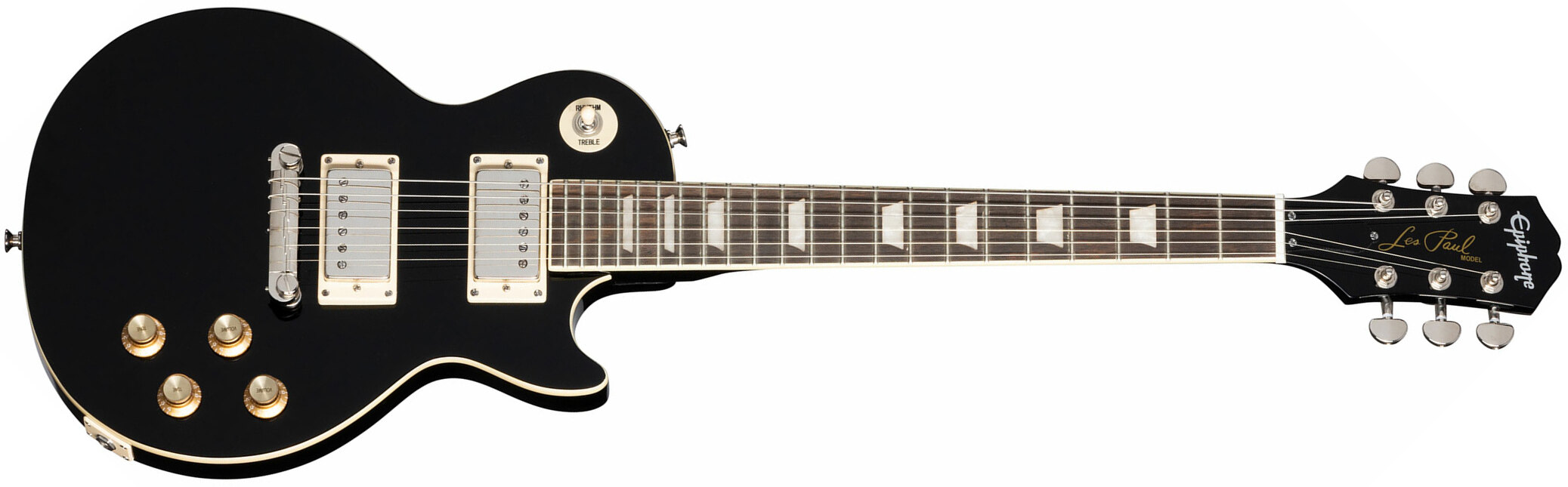 Epiphone Les Paul Power Players 2h Ht Lau - Dark Matter Ebony - Single-Cut-E-Gitarre - Main picture