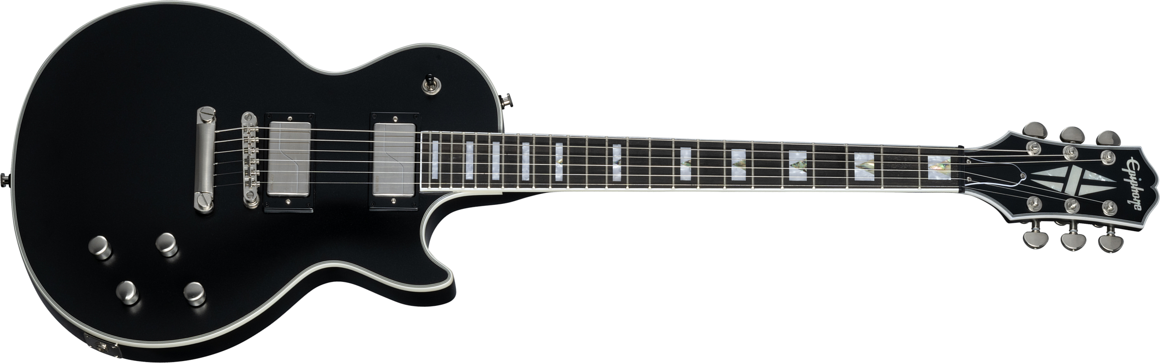 Epiphone Les Paul Prophecy Inspired By / Modern 2h Fishman Fluence Ht Eb - Aged Jet Black Metallic - Single-Cut-E-Gitarre - Main picture