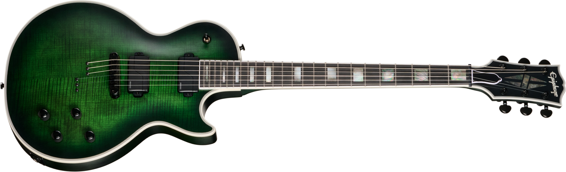 Epiphone Les Paul Prophecy Modern 2h Fishman Fluence Ht Eb - Forest Phantom Satin - Single-Cut-E-Gitarre - Main picture