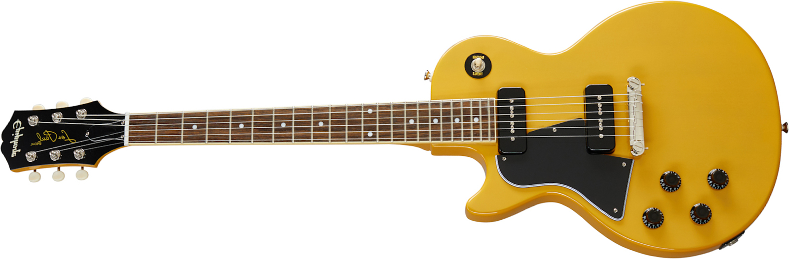 Epiphone Les Paul Special Lh Original Gaucher 2s P90 Ht Lau - Tv Yellow - E-Gitarre für Linkshänder - Main picture