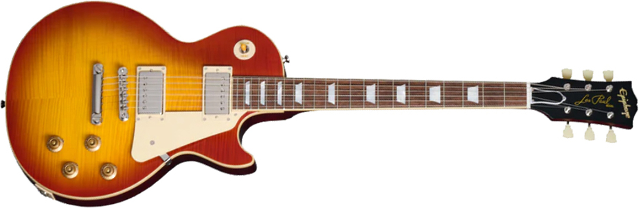 Epiphone Les Paul Standard 1959 Igc 2h Gibson Ht Lau - Washed Cherry Sunburst - Single-Cut-E-Gitarre - Main picture