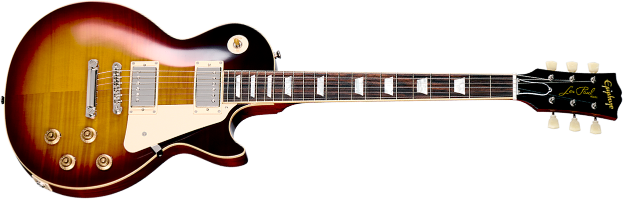 Epiphone Les Paul Standard 1959 Reissue Igc 2h Gibson Ht Rw - Dark Burst - Single-Cut-E-Gitarre - Main picture
